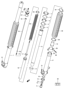 DR-Z400 Демпфер передней вилки