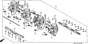 CB250 Carburetor assy