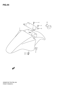 GS500 Переднее крыло