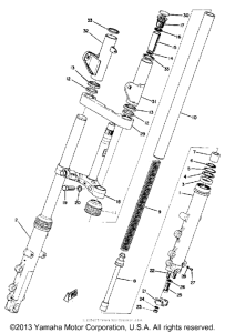 TX750 Передняя вилка