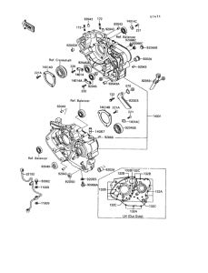 KL650 Картер двигателя