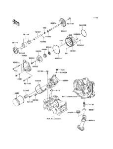 ZX600 Насос масляный  / фильтр масляный