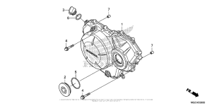 VFR1200F Правая крышка картера