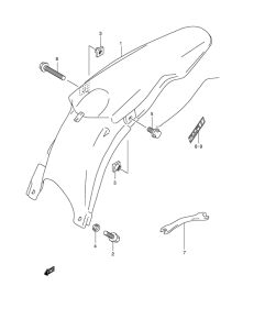 RM250 Заднее крыло