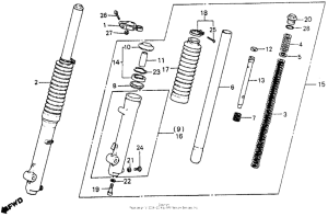 XR200 Front fork 80-81