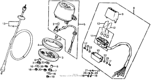 XL125 Speedometer + indicator lamp 76-78