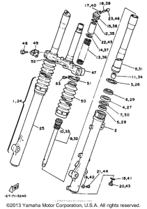 XT350B Передняя вилка