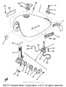 SR250J Топливный бак