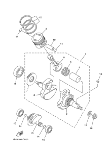 XT125X Crankshaft & piston