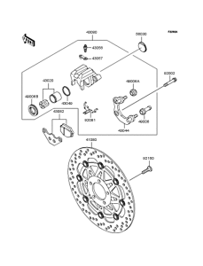 BJ250 Передний тормоз
