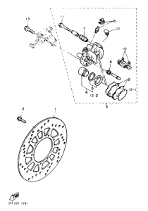 XT600 Задний суппорт