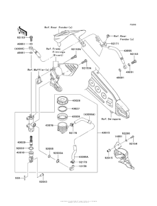 ZX600 Задний торм цилиндр