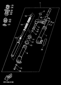 CW50RS Передняя вилка