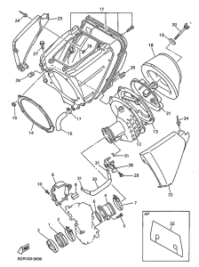 YZ400F Впускная система