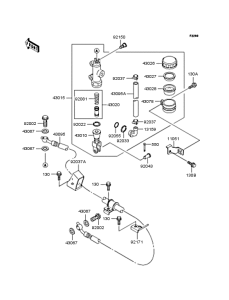ZX1200 Задний торм цилиндр