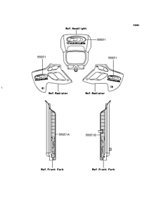 KLX250 Наклейки