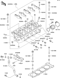 ZX900 Головка цилиндров