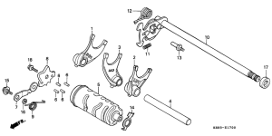 CA125 Shift drum / shift fork