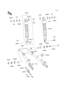 KZ1000 Swingarm / shock absorber