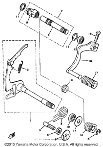 MX100H Shift shaft - pedal