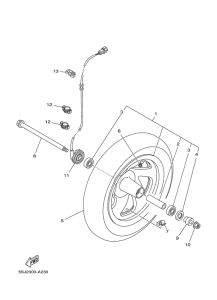 YP250 Переднее колесо