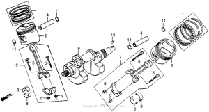 CX500 Коленчатый вал и поршни