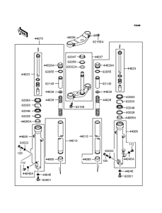 ZR250 Передняя вилка