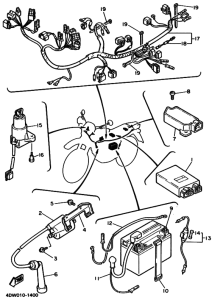 XT400E Электрические детали