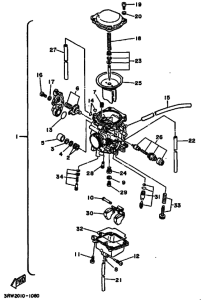 XT225 XT225D Carburetor assy