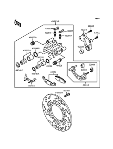 ZX900 Задний тормоз