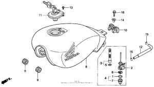 CB250 Топливный бак