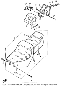 XV750B Сиденье