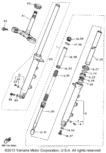 FZR400A Передняя вилка