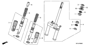 NVS50 Front fork / steering stem