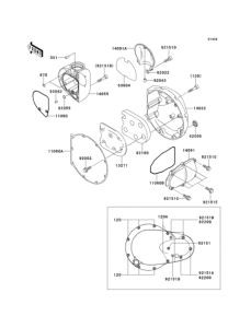 EJ650 Right engine cover