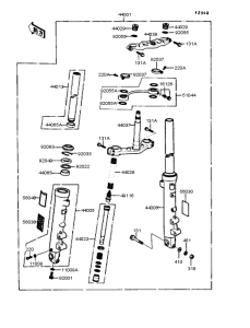 ZX400 Передняя вилка