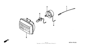 XR400R Headlight unit (optional)