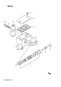 VS750 Главный цилиндр сцепления