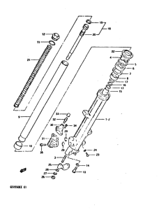 GSX550 Передняя вилка