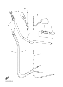 FZ6-N Steering handle & cable