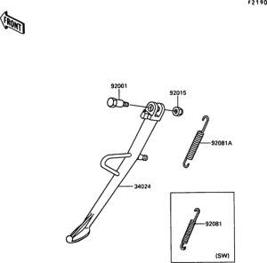 EN500 Подножка