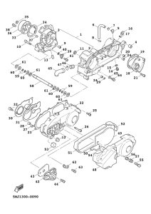 XC125FD Картер двигателя
