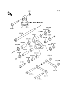 KLE400 Задняя подвеска