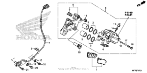 VT1300CT (ABS) Задний торнозной суппорт 2