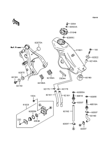 KLX250 Топливный бак
