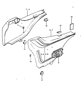GSX1100 Обтекатель задний