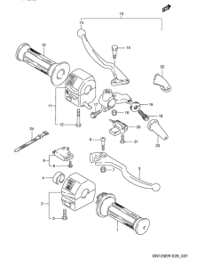 GN125 Рулевой переключатель