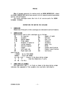 VZ1500 Catalog preface