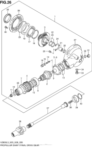 VZ800 Propeller Shaft / final Drive Gear