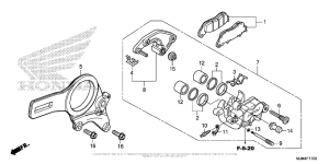 VFR800F Задний суппорт